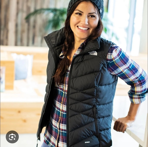 The North Face Vest Womens Small Black Nuptse 700 Goose Down Fill Full Zip - Picture 1 of 11